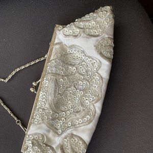 Apt 9 Silver and Sequence Clutch